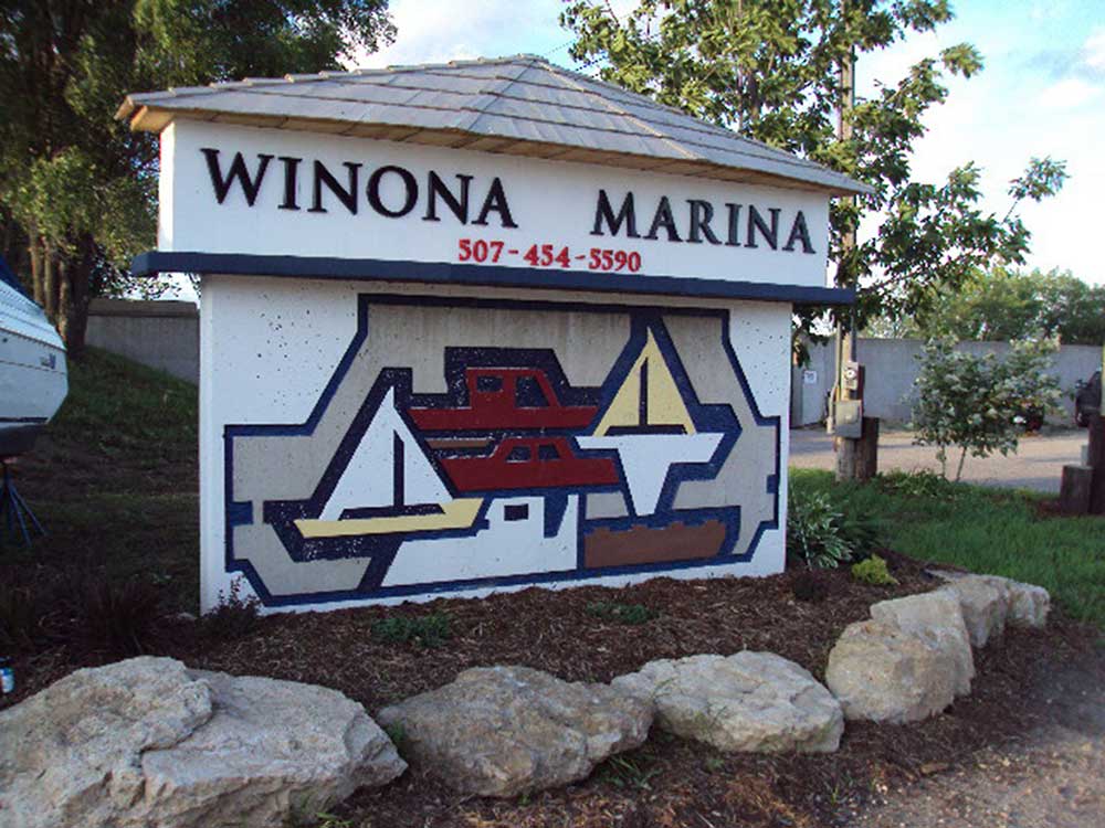 Winona Marina Sign